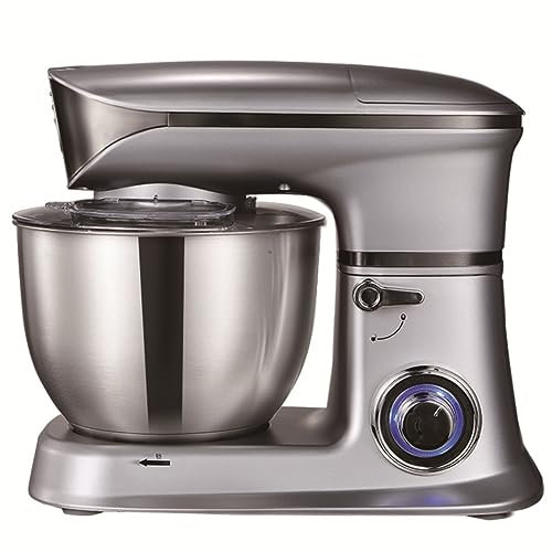Batidora de pie para alimentos, procesador de alimentos y batidora, 1300 W, control de 6 velocidades, 6,5 L, batidora de masa eléctrica, cabezal inclinable, incluye batidor, ganchos para masa, ba