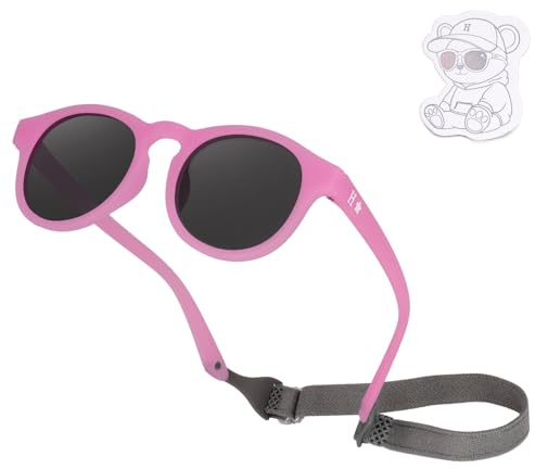 HECCEI Pebble ColorShift - Gafas de sol para bebé, protección UV, para niños y niñas, 0-24 meses, morado