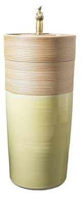 Lavandino a piedistallo Mobile bagno con lavabo in ceramica vintage con piedistallo, rubinetto e scarico