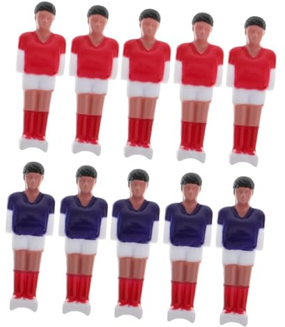 Cabilock 10 Piezas Figuras Jugadores Futbolín Mini Juego Mesa Fútbol Muñecos Repuesto Accesorios para Relajación Hogar Oficina Cafés