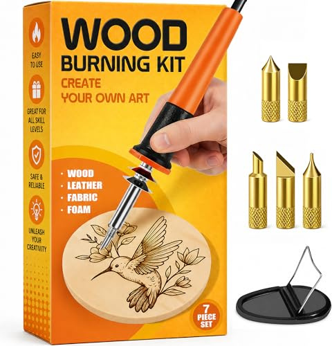 CogniWrench Kit de quema de madera para adultos, adolescentes, principiantes, fácil de usar, herramienta de combustión de madera, quemador de madera, bolígrafo de pirografía, regalos para amantes de