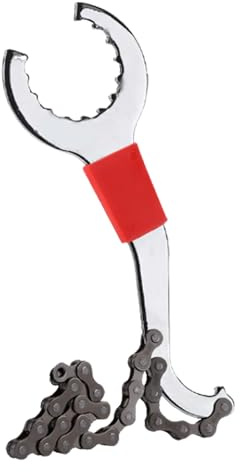 Oxxggkao Chiave a catena per bici da strada, strumento leggero per la rimozione del volano, con frusta a catena, strumenti di manutenzione, chiavi per bici da strada