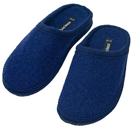 Japanwelt Zapatillas de estar por casa para hombre y mujer, cálidas zapatillas de fieltro de lana de oveja, pantuflas de invierno, pantuflas de casa, pantuflas de casa, pantuflas para invitados,