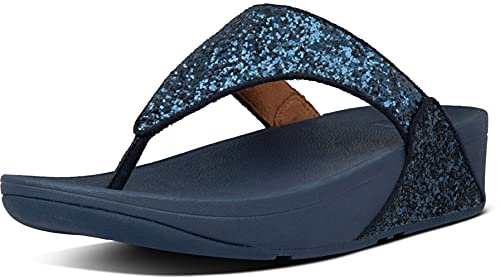 Fitflop Damen LULU Crystal Toe-Post Sandalen, Midnight Navy, 39 EU