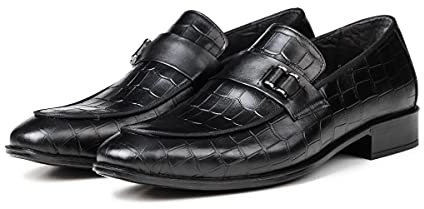 Ducavelli Swank Cuero Genuino Hombres Clásicos Zapatos Monkstrap, Negro , 42 EU
