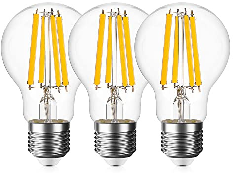 Genixgreen E27 Screw Bulbs,Dimmable 12W Edison Screw LED Light Bulb,1521LM