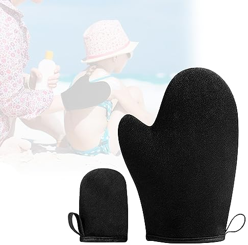 LYQNIHOB Set aus 2 Selbstbräuner-Handschuhen: doppelseitige Anwendung und kleiner Applikator-Mitt für Gesicht und Körper