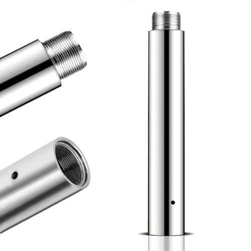 PRIOR FITNESS Extensión para Pole Dance - Accesorios de 125 mm/250 mm/500 mm, para tubo extensor de 45 mm. Solo tubo extensor incluido (plata, 250 mm)