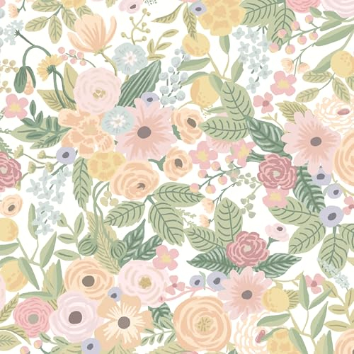 Timeet Selbstklebende Tapete Blumen Rosa Klebefolie Blumentapete Vintage 41x300cm Blumig Möbelfolie Wasserdicht Vinyl Wandpapier für Wohnzimmer Schlafzimmer Küche Wandschränke