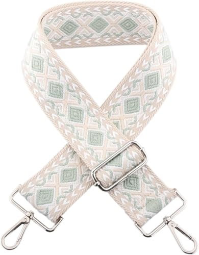 FonVan Verstellbarer Schultergurt, Taschengurte zum Wechselnm, 3.8cm Breit/75-135cm Schulterriemen für Schultertasche Handtasche Crossbody Tasche, DIY Taschengurt Streifen für Damen und Herren (Beige)