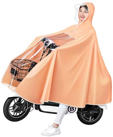 Electric Scooter Rain Poncho impermeable para lluvia Waterproofing Reusable impermeable para lluvia Unisex Cycling Full Body Long Rain Coat for Adults, Moped Rain Ponchos
