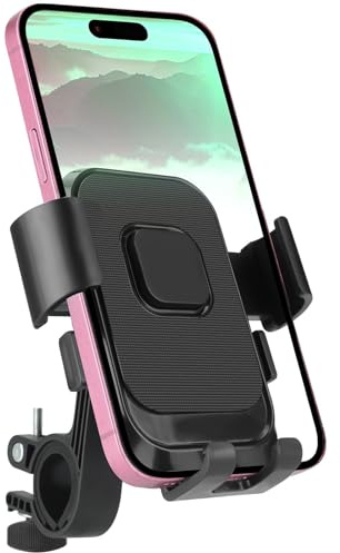 Noaxylic Portatelefono Moto Manubrio Antivibrazione, Porta Cellulare Moto, Portacellulare per Universale Manubrio, Porta Telefono Bici 360° Rotabile, per Cellulare da 4.7-7.1''