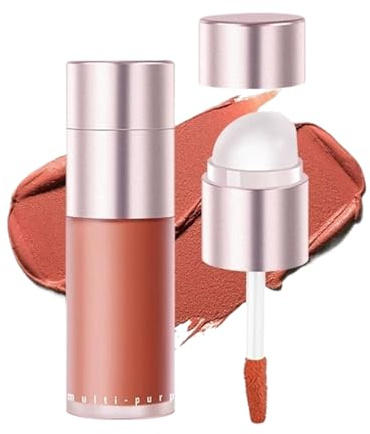 Stick de Maquillage | Fard à Joues Crémeux Stick Fard à Paupières Highlighter - Cosmétique Visage Double Extrémité Longue Tenue - Voyage École Anniversaire Fête Vacances Noël Mariage
