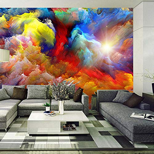 JINFANGBZ Tapete Wandbild 3D Fototapete Bunte Wolken-abstrakte Kunst Vliestapete Wandtapete Foto für Modernes Design der Fernseh Hintergrund Wand-Kunst-Deko 400cm x 280cm