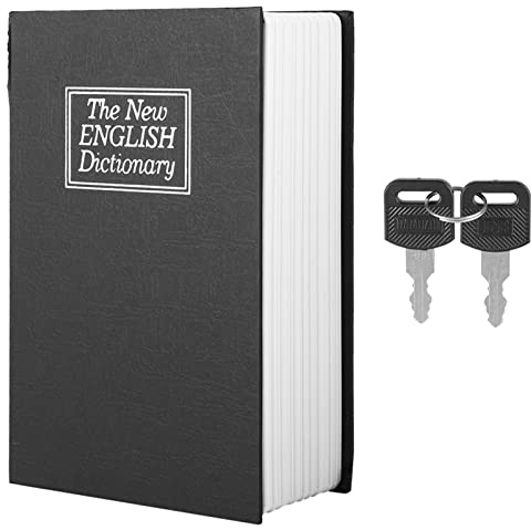 Demeras Mini Book Safe, Dictionary, Portable Safe with Two Keys For Storage, Bracelet, Earring, Ring, Necklace, Collection