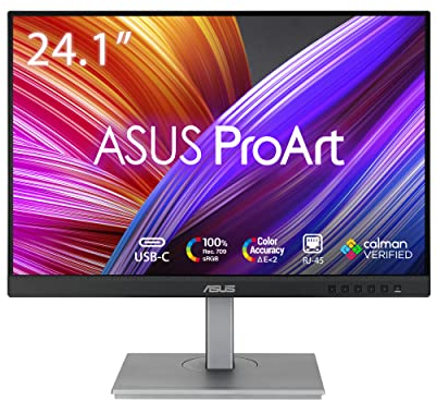ASUS ProArt PA248CNV - 24.1 Zoll WUXGA Professioneller Monitor - 16:10 IPS, 1920x1200 - ergonomisch, Pivot, Calman, hohe Farbtreue, HDR 10 - DP in/out mit Daisy Chain, HDMI, 90W USB-C, USB-Hub, RJ45