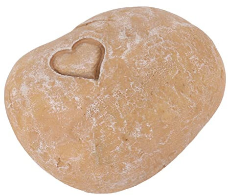 AMONIDA Marcador de Tumbas para Perros, Piedra Conmemorativa para Mascotas, Resina, Forma Especial, Exquisitas Letras de Jardín DIY (Piedra del Amor Color Arena)