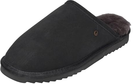 Warmbat Lammfell Hausschuhe Classic Suede Charcoal, Größe:42 EU