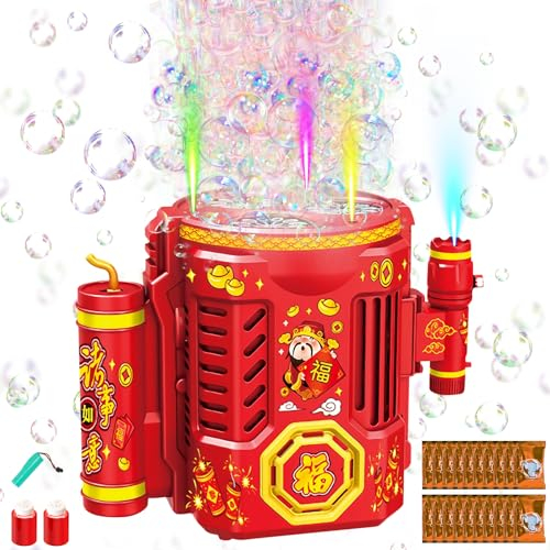 ACAREY Feuerwerks Seifenblasenmaschine Kinder Seifenblasenpistole für Weihnachtsdeko Gartenparty, Seifenblasen Pistole Seifenblasen Hochzeit Deko Seifenblasen Geschenk für Kinder, Geburtstag (B)