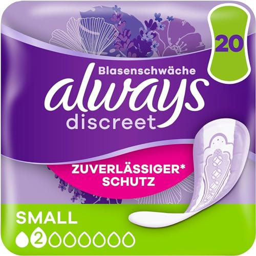 Always Discreet - Inserti per incontinenza da donna, misura piccola, 20 pezzi