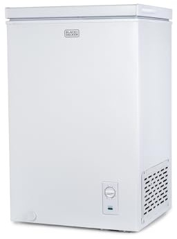 BLACK+DECKER 2.0 Cu. Ft. Compact Chest Freezer, Deep Freezer Holds Up To 70 Lbs. of Frozen Food, Removable Storage Basket, Manual Defrost, White