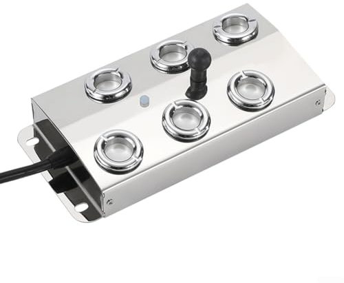 Getdoublerich Brumisateur de bassin – Plaque atomiseur en acier inoxydable pour étangs à poissons et paysages rocheux, crée des effets de vapeur d'eau avec buses réglables (six têtes)