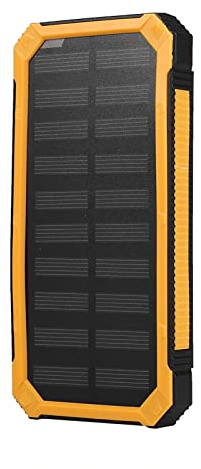 Solar Power Bank med Dubbla USB -portar, Bärbar Solladdare för Utomhuscampingvandring, Snabbt Laddande Solbatteri för Mobiltelefoner (DIY -kit, 4 färger) (Gul)