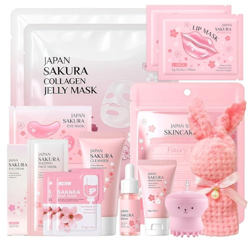 15 Pezzi Kit per la Cura Della Pelle Sakura, Viaggio Prodotti Skincare