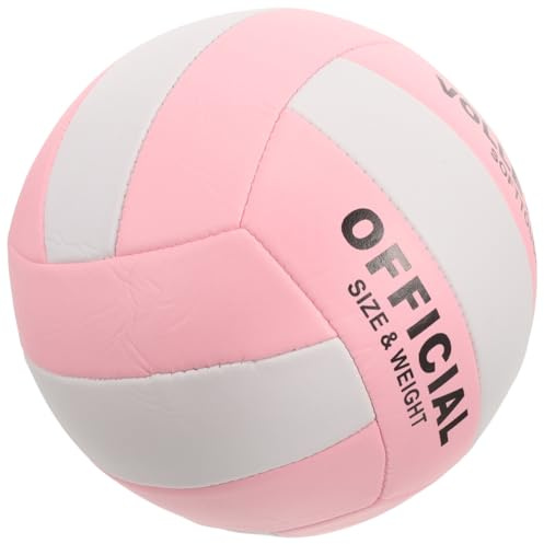 COHEALI Palla da Allenamento Morbida in Pelle Taglia 5 per Pallavolo Indoor, Pallone da Spiaggia Resistente Colori Vivaci, Palla da Allenamento Indoor per Esame di Ammissione e