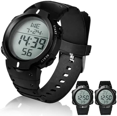 2PCS Stop Watch Set, Sailing Watch with Referee Watch Style, Stopwatch for Sports, Training, and Match Timing, (Black and White)