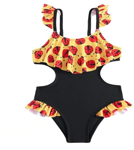 Bañador Niña 4 años Una Pieza Entero Secado Rapido Bañadores Niña Deportivo Bañadores Ligero Cómodo Bañador Playa Natacion Piscina (Black,4-5 Years)