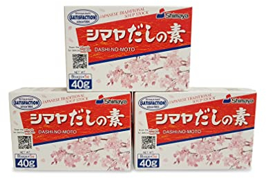 120g Dashi no Moto Shimaya, Dashino Moto Würzpulver für Dashi 3 x 40g Dashipulver, Dashi-Granulat