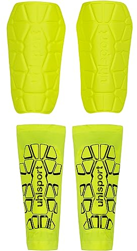 Uhlsport Unisex – Erwachsene Bionikshield Schienbeinschoner, Fluo gelb/schwarz, S