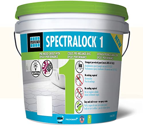 LATICRETE SPECTRALOCK® 1 Pre-Mixed Professional Grade Ready to Use Stainproof Grout (#44 Bright White)