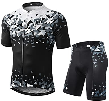 INBIKE Ropa Ciclismo Hombre Verano Trajes de Ciclismo Equipacion Bicicleta Maillot MTB+ Culote Bicicleta 3D Badana Gel(3XL)