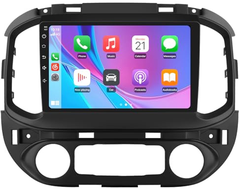 Junsun 5G WiFi Car Stereo for Chevrolet Colorado RG 2015-2019 GMC Canyon Base Mode(Low-end) with Wireless Carplay Android Auto Mirror Link,9’’ Touchscreen Support WiFi GPS Bluetooth SWC