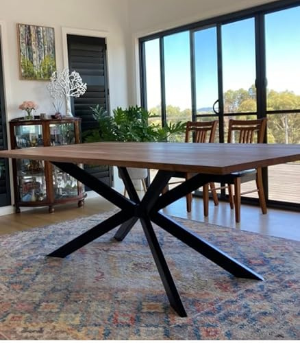 BOTAOYIYI 30 Inch Modern Table Base Metal Dinning Table Legs with Suction Cups, Heavy Duty Desk Base for Marble,Glass,Wood Top, Furniture Legs for Home,Kitchen,DIY Bench Legs Coffee Table (Black)