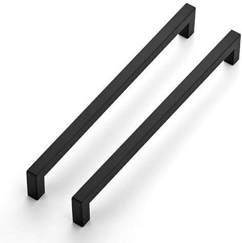 Ravinte 5 stycken skåphandtag 256 mm möbelhandtag svarta handtag för köksskåp skåphandtag fyrkantiga handtag möbler rostfritt stål dörrhandtag för kökshandtag