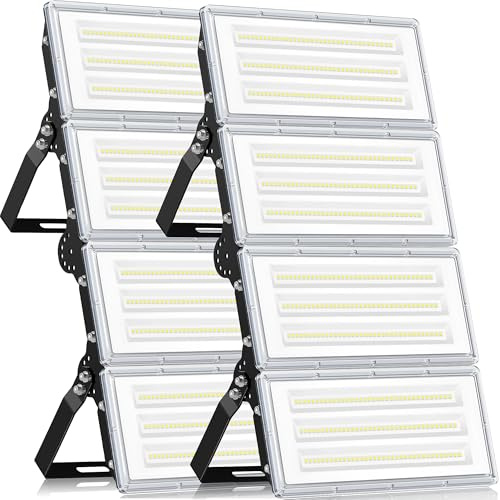 YIQIBRO LED Strahler Außen 400W 2 Stück, 40000LM Superhell Fluter Außen, Aussenstrahler Wasserdicht IP67, 6500K Außenstrahler LED Scheinwerfe