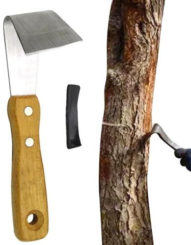 Raschietto per corteccia degli alberi, strumento per sbucciatura manuale per corteccia da frutto, strumento multifunzione per la rasatura di corteccia per terrazza, parco, lavorazione del legno