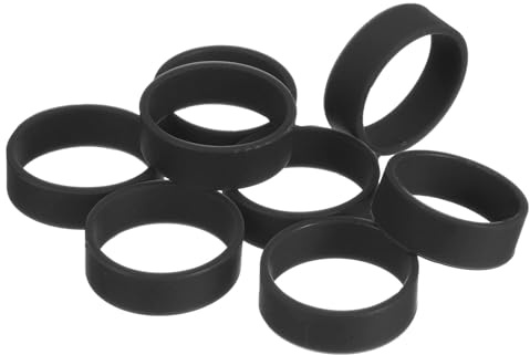 QUARKZMAN 5 stycken silikongummiband, 20 x 7 mm gummiband ringar buntband starka elastiska band halkfria för kabellindning ficklinda, svart
