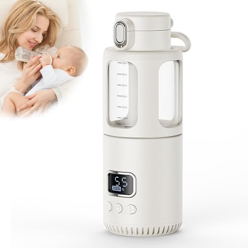 Flaschenwärmer Baby unterwegs,Baby Flaschenwärmer für unterwegs, Tragbarer Flaschenwärmer to go wasserwärmer, babyflaschen wärmer unterwegs ideal zum Reisen im Auto oder Flugzeug, USB Aufladbar,350ML