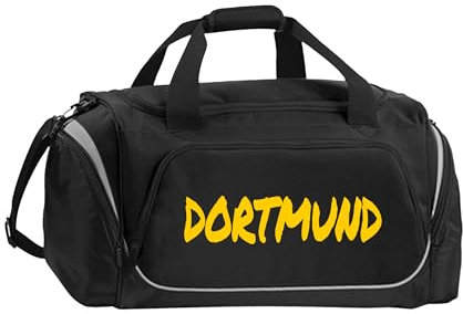 multifanshop Sporttasche - Dortmund - Textmarker - Druck gelb - Tasche Größe one size schwarz