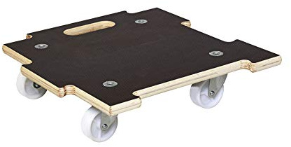 WAGNER Carro de transporte para plantas MAXIGRIP 39 x 39 x 10 cm I Para exterior + interior I Madera contrachapada FSC® I 2 frenos totales I Capacidad de carga 200 kg I Fabricado en Alemania- 20139301