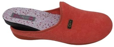 Biorelax Zapatillas de Estar por casa/Mujer Apto Plantilla ortopedica/Plantilla Extraible/Empeine :Algodón Rizo/Coral/Talla 39