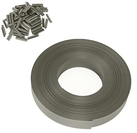 IDMarket - Kit de lamelles occultantes PVC gris clair L.60 M pour panneau grillagé
