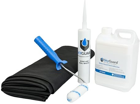 SkyGuard Kit tetto a capanno – Kit di coperture in gomma EPDM per capannoni e annessi – alternativa più duratura al feltro per capannoni (1,4 m x 2,5 m)
