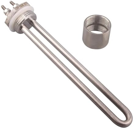 12v Elemento Riscaldante DC Resistenza Solare A Forma Di U DN25 Elettrico Ad Immersione Elemento Acqua Caldaia Tubolare Riscaldatore 100w 150w 200w (Size : With accessories, Color : 100w)