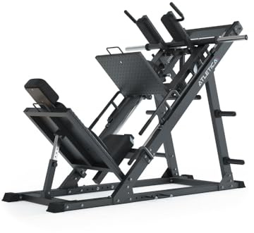 ATLETICA Hive, pressa per gambe 45°, qualità premium, 3 in 1, pressa per gambe, tritatutto e polpacci, guida per slitta a 8 posizioni