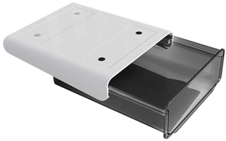 Sarini Cassetto sotto la scrivania da 2 Pezzi, cassetto sottopiano, cassetto Nascosto, cassetto Organizer Autoadesivo per casa e Ufficio